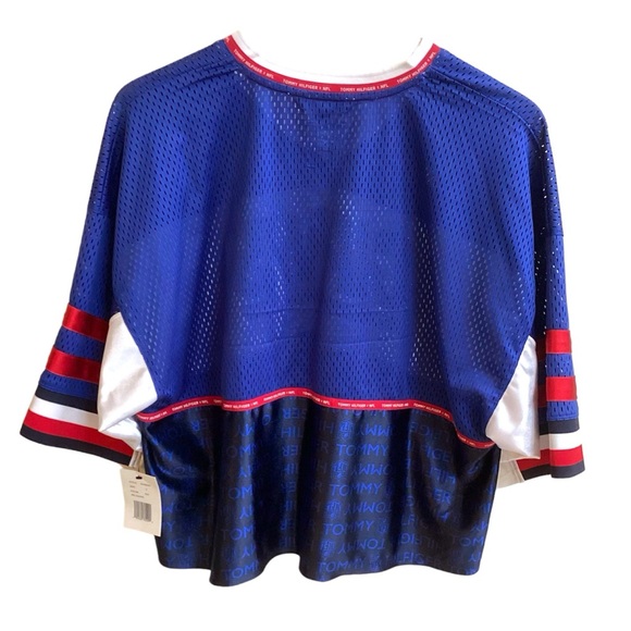 Tommy Hilfiger NFL “New York Giants” Crop Jersey Top - Picture 2 of 5